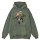 thumbnail image 5 of Sudadera con capucha estilo retro desgastado para hombre, 100 % algodón, holgada, cálida, de calle, de gran tamaño, 5 of 5