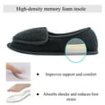 thumbnail image 5 of Diabetic Slippers for Women Memory Foam Arthritis Edema Adjustable Open Toe Swollen Feet House Shoes, Black 6, 5 of 7