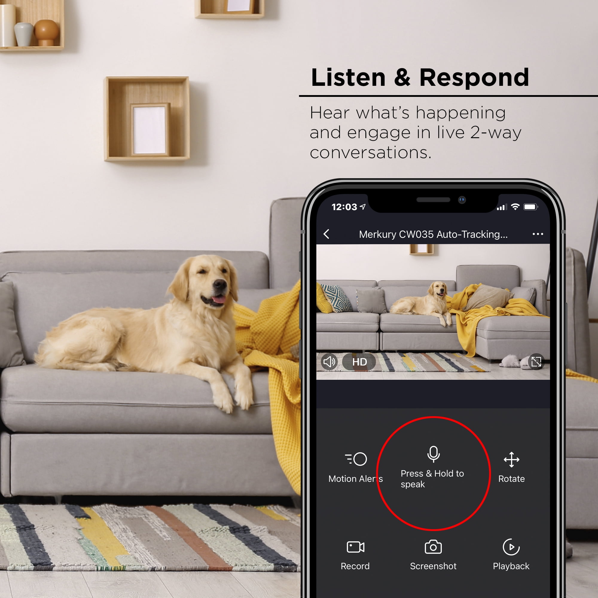 Merkury Innovations Smart Auto-Tracking Security Camera