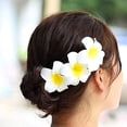 thumbnail image 4 of 50 Pcs Artificial Plumeria Flower Hawaiian White Foam Frangipani Petals Cap Hair Hat Wreath Floral DIY Craft for Home Beach Wedding Party Decoration, 4 of 6