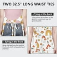thumbnail image 6 of Red Mushroom Rainbow White Pattern Apron-Garden Aprons for Women with Pockets-Cotton Linen Waterproof Kitchen Cooking Gardening Aprons Adjustable for Kitchen,Cooking,BBQ and Salon 33x27 Inch, 6 of 7