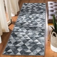 thumbnail image 4 of Ottomanson Non-Slip Hallway Runner Rug 1'10" x 7' Perfect for High Traffic Areas, Gray Triangles, 4 of 8