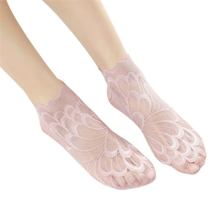

10 Pair Peacock Sock for Girls Super Thin Lace Invisible Socks Breathable Summer Super Thin Lace Invisible Socks Breathable 10 Pair for Girls Summer Peacock Sock Pink