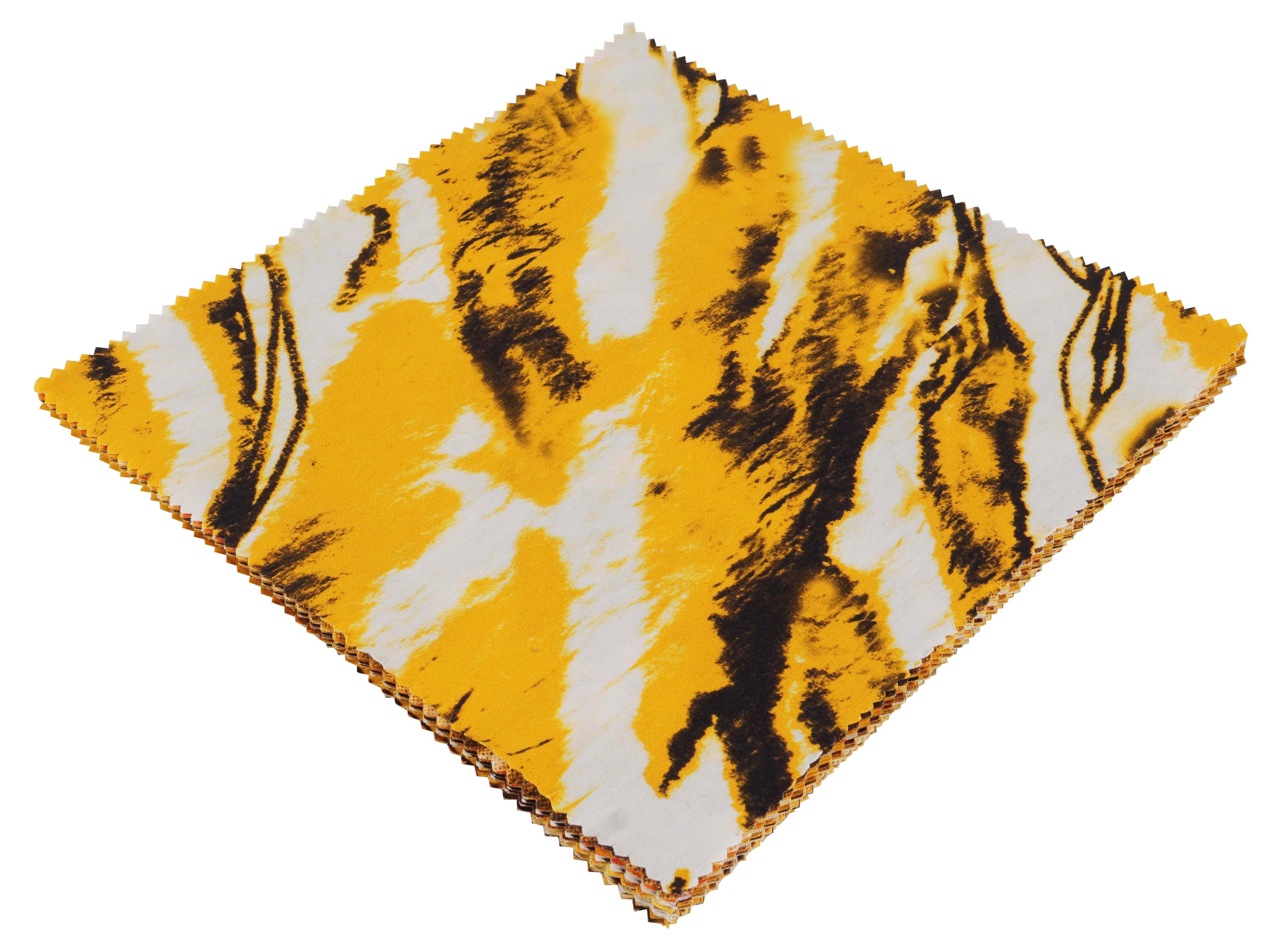 Soimoi Precut 10-inch Tie & Dye Prints Cotton Fabric Bundle Quilting Squares Charm Pack DIY Patchwork Sewing Craft- Yellow