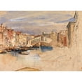 thumbnail image 2 of John Frederick Lewis 14x11 Black Ornate Wood Framed Double Matted Museum Art Print Titled: Venice the Grand Canal and Rialto (1838), 2 of 5