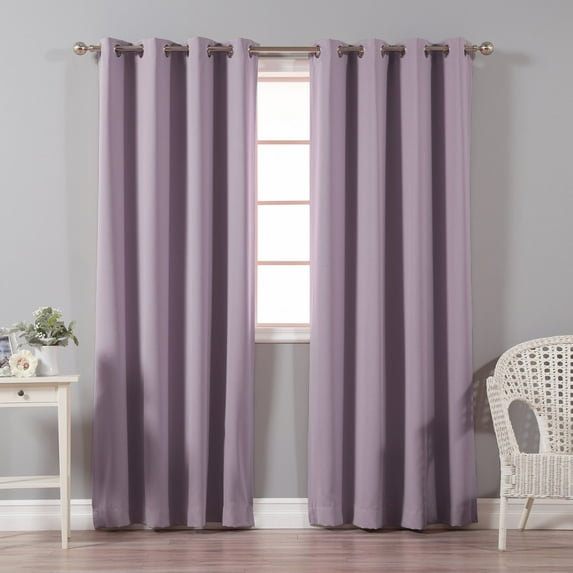 Best Home Fashion Solid Shiny Back Room Darkening Grommet Curtains