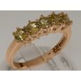 thumbnail image 2 of LBG British Made 10k Rose Gold Natural Peridot Womens Eternity Ring - 33 size options - Size 11.25, 2 of 6