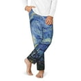 thumbnail image 2 of Hirioo The Starry Night for Teenagers' Pajama Pants Womens Lounge Pants with Pockets Pj Bottoms Pants for Men-XS(5-6), 2 of 6
