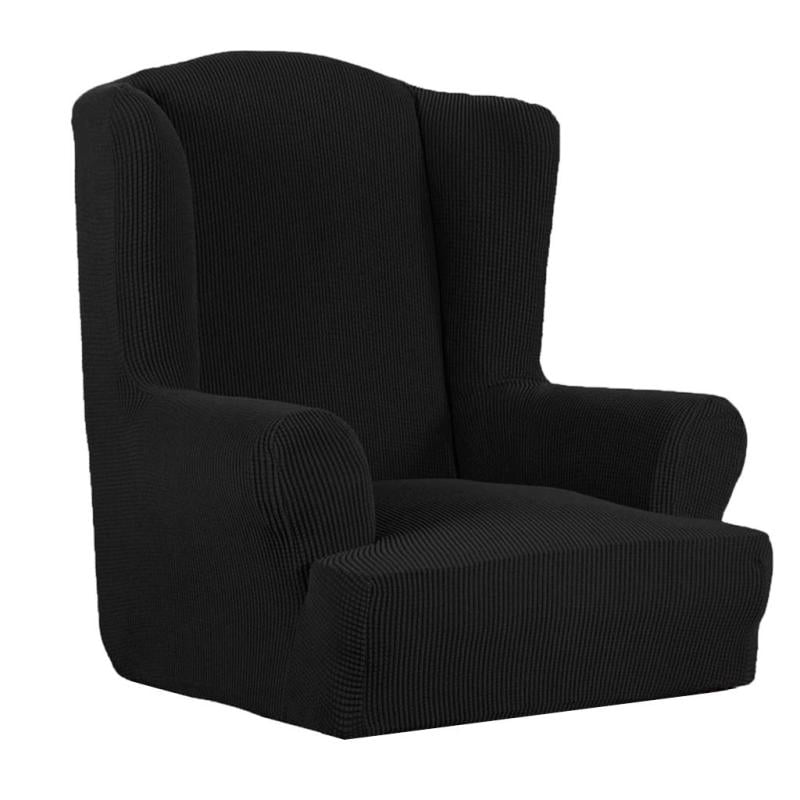 Washable And Elastic Armchair Cover With Folding Back Wing Back