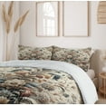 thumbnail image 4 of Ambesonne Rococo Duvet Cover Set, Palatial Flowers Posh Ethnic, Calking, Tan Dark Blue and Pale Ruby, 4 of 6