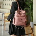 Women Backpack PU Leather Designer Travel Backpack , Fashion Shoulder Handbag for Women, Pink