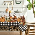 thumbnail image 7 of Sm:)e Buffalo Plaid Fall Thanksgiving Table Cloth 60 x 104 Inch Rectangle, Pumpkin Birdhouse Mushroom, 7 of 7