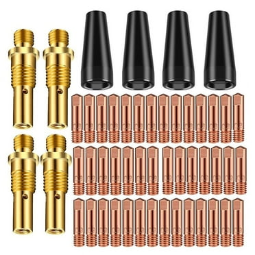50PCS Flux Core Gasless Nozzle Tips Kit, Mig Welding Accessory
