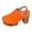 Orange, variant on Heels for Women Platform Lug Sole High Heeled Mules Closed Toe Slingback Sandals Comfy Pumps Arch Support Orthopedic Shoes Red Size 8.5