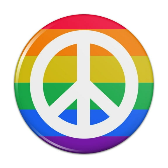 Peace Rainbow LGBTQ Symbol Pinback Button Pin