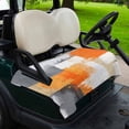 thumbnail image 2 of Golf Cart Seat Covers for 2 Seater,Burnt Orange Grey Microfiber Cart Seat Towel Blanket,Abstract Geometric Oil Painting Modern Absorbent NonSlip Bench Seats Protector for Golf Course 51"x31", 2 of 9