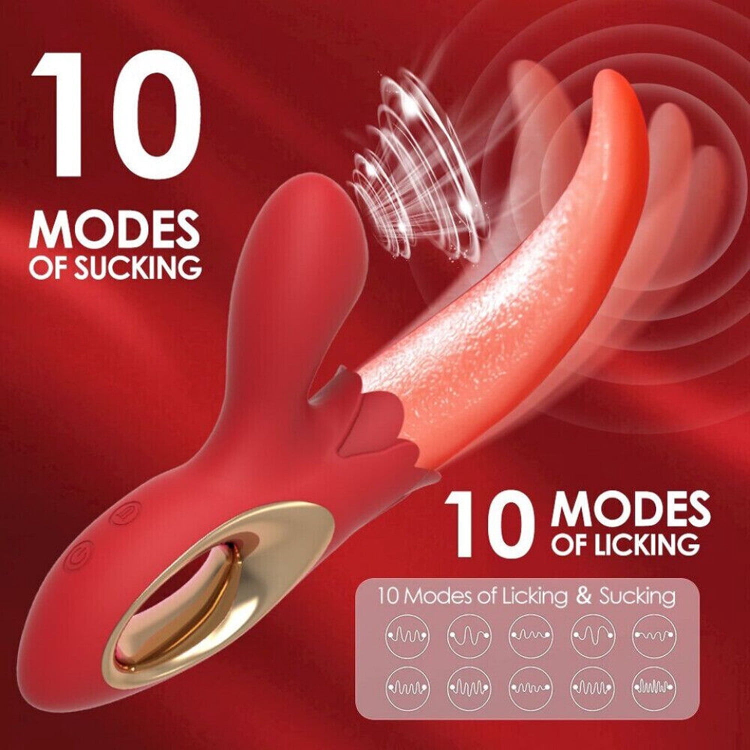 Lkiuynn Tongue Sucking Vibrator, Clit Stimulator Tongue Licking Vibrators for Women,  Adult Sex Toys