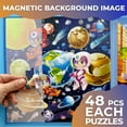 thumbnail image 3 of Quokka 48-Piece Magnetic Puzzles – Space & Dino Travel Game for Kids, Learning Toy for Ages 3-6, 3 of 8