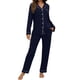 thumbnail image 1 of Conjunto de pijama ZMJ, camisa de manga larga y pantalones de lactancia azul marino M, 1 of 9