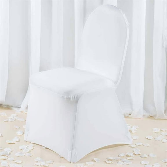Efavormart 20 PCS Commercial Grade White Fitted Stretchy spandex Banquet Chair Cover Dinner Linen Chair Covers For Wedding Party