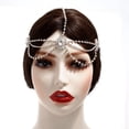 thumbnail image 3 of lionlar Head Chain Rhinestones Boho Bohemian Headpiece for Halloween Party Wedding Girls, 3 of 8