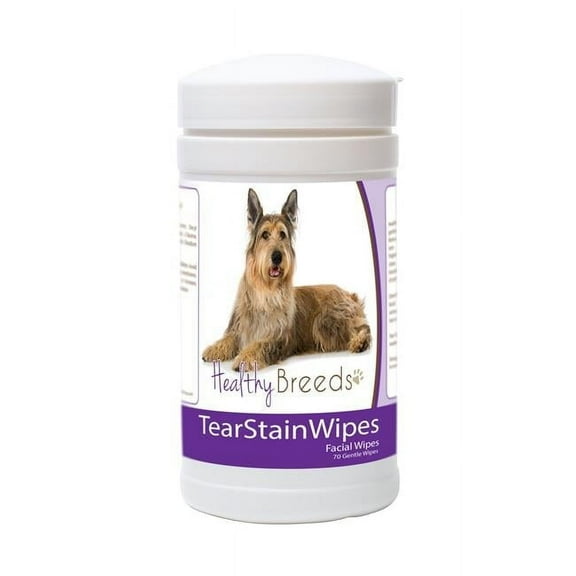 Healthy Breeds 840235180937 Berger Picard Tear Stain Wipes - 70 Count
