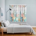 thumbnail image 5 of Curtains 63 Inch Length 2 Panels, Summer Coastal Grommets Window Treatment Curtain, Nautical Sea Coral Shell Starfish Wood Gray Thermal Curtains Drapes for Living Room/Bathroom, 5 of 9