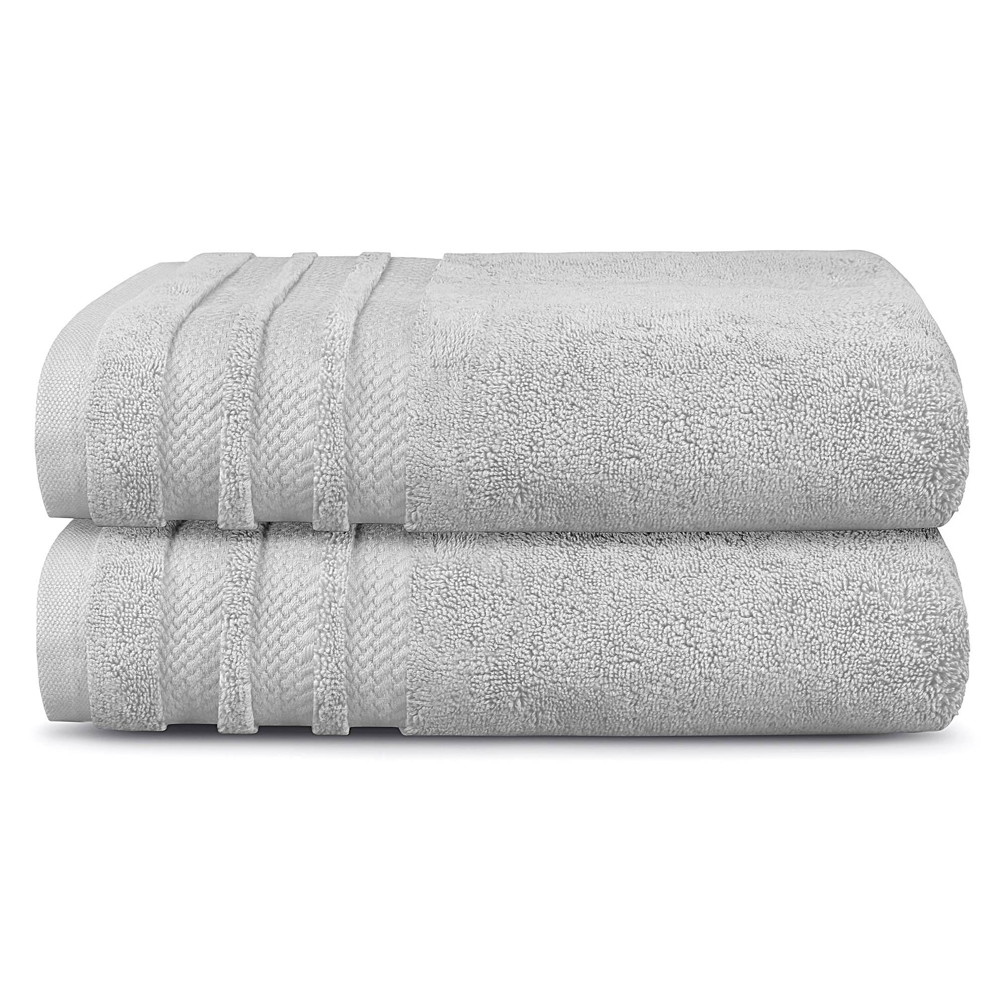TRIDENT Finesse Ultra Soft, 100 Cotton, 2 Piece Bath Towels (Grey