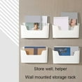 thumbnail image 6 of Pack of 2 Kitchen Cabinet Door Storage Box, No Drilling White Hanging Storage Containers Makeup Organizer Shelf for Home Decor Bathroom Office Bedroom Kitchen Home Room, 6 of 8
