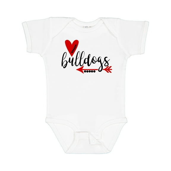 Inktastic Bulldogs with Heart and Arrow Boys or Girls Baby Bodysuit