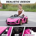 thumbnail image 3 of Tobbi Pink 12 V Lamborghini Sian Powered Ride-On with Remote Control, 3 of 9