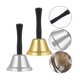 thumbnail image 1 of Campana de mano Campana de té de metal Campana de servicio Campana de mano de oro Campana de mano pequeña para escuela para adultos (2 piezas de oro + plata), 1 of 2