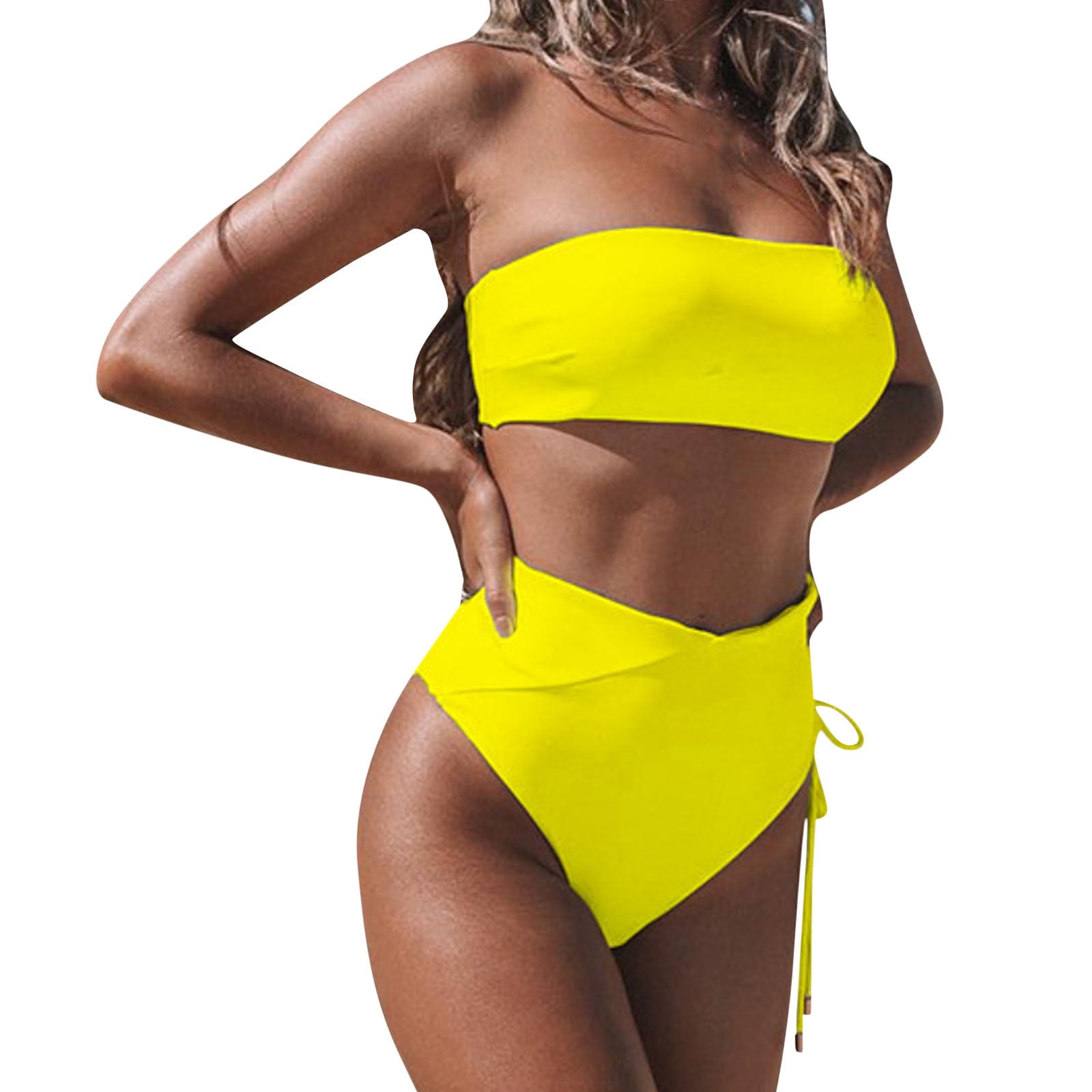 Sngxgn Shapewear Swimsuits For Women Women's Front Knot Bikini Tops