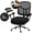 Black, variant on General Computer Office Chair Cover Stretch Spandex Fabric Rotating Chair Slipcovers Removable Chair Seat Covers Furniture Protector Covers (Plum)