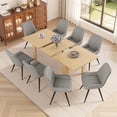 thumbnail image 4 of Hawsaiy Extendable Dining Table Set for 6, Upholstered Dining Chairs, Farmhouse Kitchen Dining Room Set, Hidden Leaf Dining Table Seats 6-8, 4 of 8