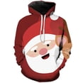 thumbnail image 4 of Sudaderas con capucha de Papá Noel para hombre, ropa con estampado 3D de muñeco de nieve de Navidad, ropa de mujer, Sudadera con capucha con personalidad, sudadera para niños, 4 of 4