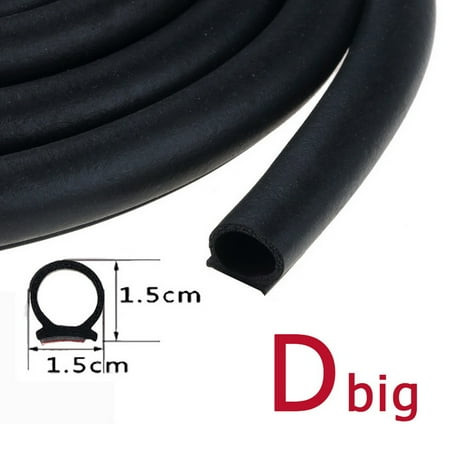 

5Meters Big D Small D Z Shape P Type Car Door Seal Strip Auto Rubber Seal Strips Waterproof Trim Dustproof Sound Insulation Weatherstrip Big D Small D Z P Type