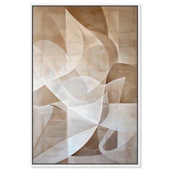 Scattered Thoughts Abstract Shapes Wall Art Canvas Wall Art by Art Remedy, White Floater Frame, 17" x 25"