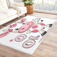 thumbnail image 4 of Cute Cow Area Rug 5x7, Cartoon Cow Kids Rugs for Bedroom, Cow Pink Carpet, Living Room Rugs Decorations, Stain Resistant Soft Low Pile Machine Washable Rug 17&-28, 4 of 7