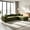 Green, variant on AUU 108" L-Shape Boneless Cloud Sectional Sofa with Deep Seats – No Assembly Required, Golden Metal Frame, Premium Corduroy Upholstery for Living Room or Apartment (7 Color Options)