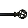 thumbnail image 3 of Urbanest Adjustable Single Curtain Rod Set Mahogany Viking Ball Finials – 1 - Inch Diameter, With Bronze Rod, 48–84 Inches, 3 of 4