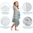 thumbnail image 7 of Orange Boho Abstract and Plant Pattern Hooded Bath Towel，50"x30" for Ages 3 To 12 Kids, Quick Dry Lightweight Soft Microfiber Hood Beach Towel Cover Up for Kids, 7 of 7