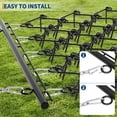 thumbnail image 3 of Drag Harrow, 4 ft x 4 ft Durable Chain Harrow with Sharp Teeth, Suitable for ATV UTV Tractor, Ideal for Soil Preparation, Seeding, Smoothing Landscapes, and Yard Gravel Driveway Maintenance 3/8", 3 of 8