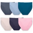 thumbnail image 2 of Fruit of the Loom Women's Breathable Underwear Plus Size Hi Cut - Micro Mesh - 10 Pack - Assorted Colors, 9, 2 of 6