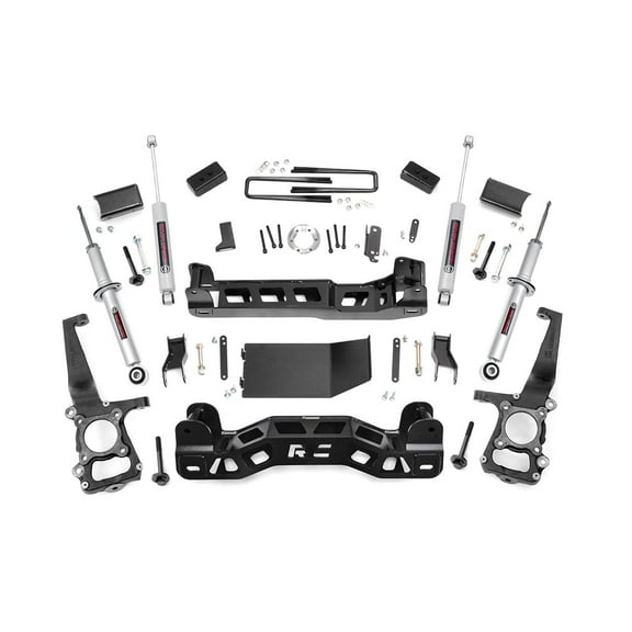 Rough Country 4" Lift Kit (fits) 2009-2010 F150 4WD | N3 Loaded Struts | N3 Shocks | Knuckle Suspension System | 59931