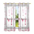 thumbnail image 6 of Yayeee Window Curtains Set of 2 for Living Room Light Filtering 63"x42", Pink Drink Pattern, 6 of 7