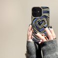 thumbnail image 5 of Owlwon 3D Heart Phone case for Women Girls, Soft TPU Material Thin Protective Csae for iPhone 11-Silver, 5 of 8