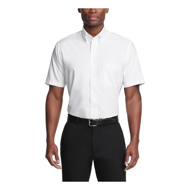 Vestido de manga corta para hombre Shirt Van Heusen, corte regular, blanco
