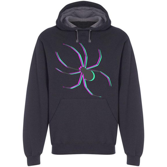 Bright Creative Spider Design  Hoodie Men -Image by Shutterstock, Male x-Large