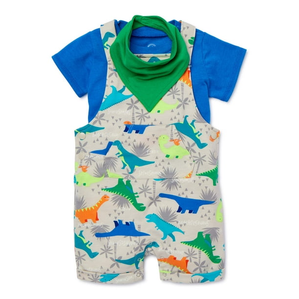 Wonder Nation - Wonder Nation Baby Boys T-shirt, Overalls & Bandana Bib ...